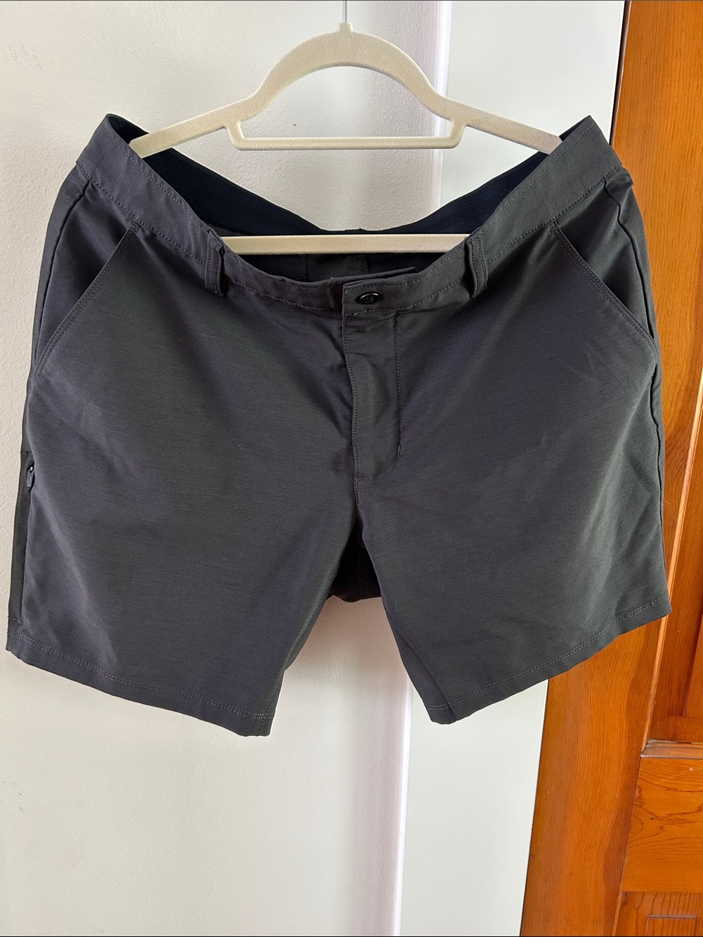 BYLT Basics Men's Flat-Front Shorts in Charcoal